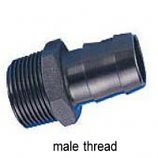 Male Hosetails - 12.5 - 38mm threaded-barb